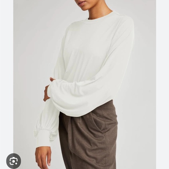 Richer Poorer Tops - Richer poorer dream knit billow sleeve shirt ivory SMALL